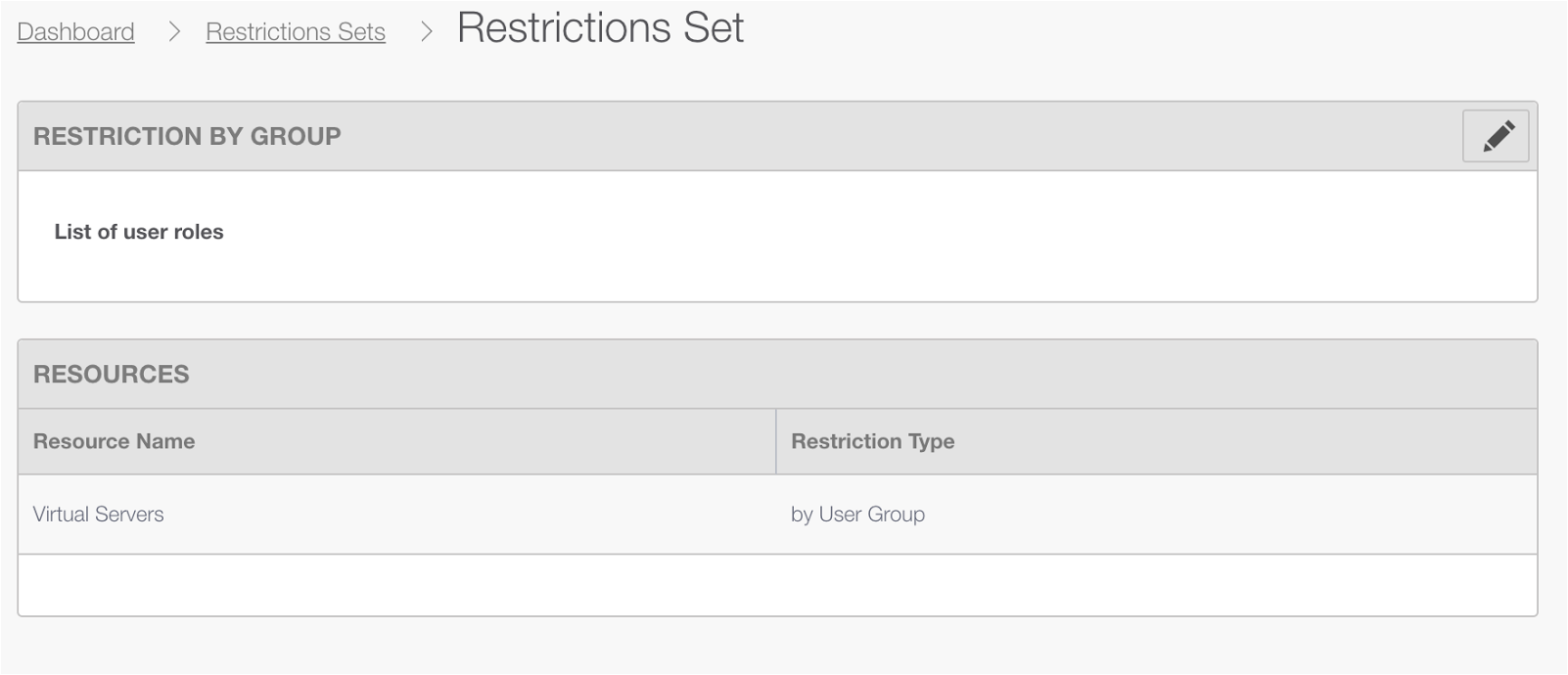Using restriction sets for reselling and resource sharing in OnApp clouds